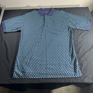 Alan Flusser Polo paisley motif Pattern Green/navy Size Medium